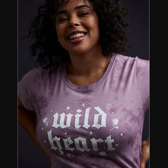 TORRID WILD HEART CLASSIC TRIBLEND TIE-DYE TEE - Picture 5 of 6